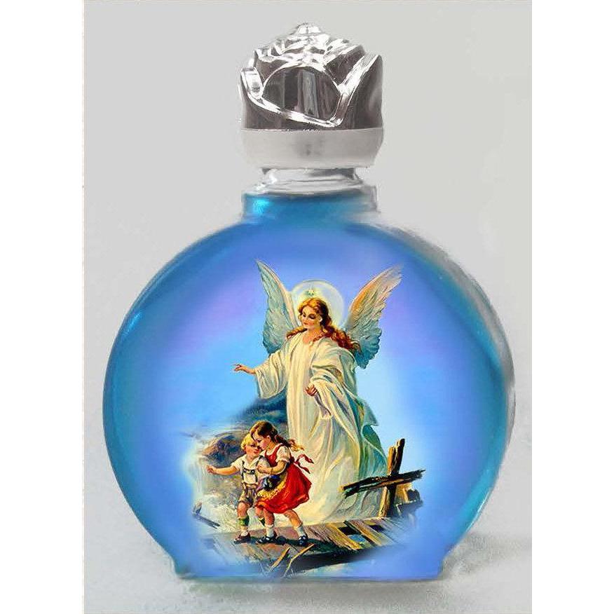 Guardian Angel - Small Saintained Glass Holy Water Bottle - Rose Saintopper - Pack of 12