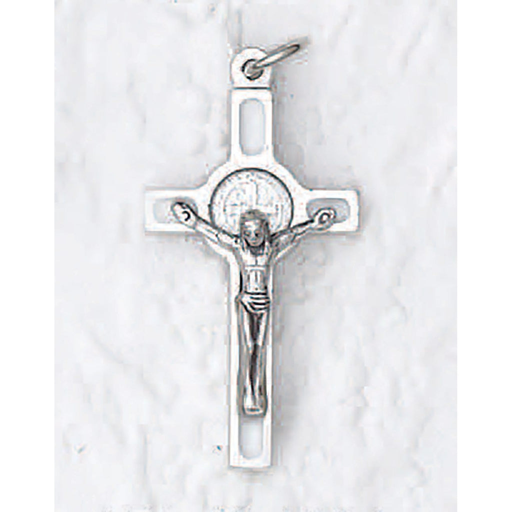 Saint Benedict Silver Tone Enameled Crosses - 10 Options