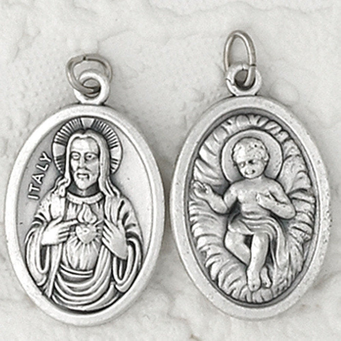 Infant Jesus / Sacred Heart of Christ Double Sided Medal - 4 Options