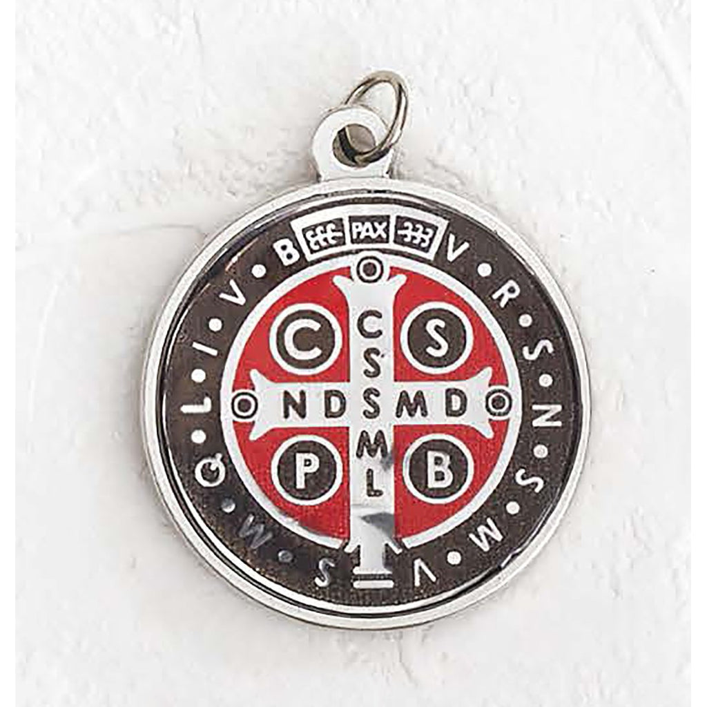 Saint Benedict Foil Medal Black and Red - 12 Options
