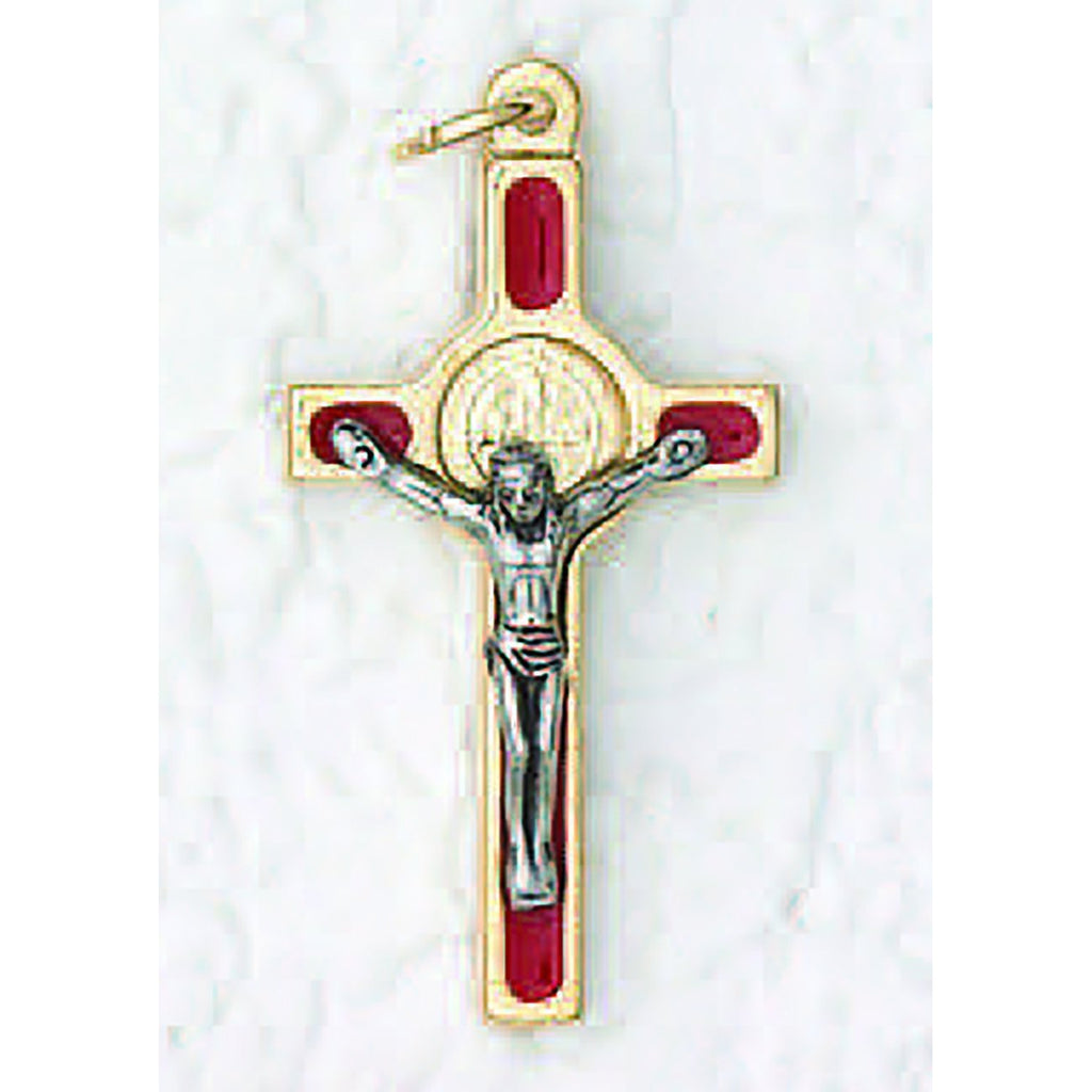 Saint Benedict Gold Tone Enameled Crosses - 10 Options