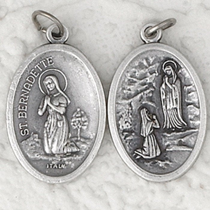 St. Bernadette / Grotto of Lourdes Double Sided Medal - 4 Options -