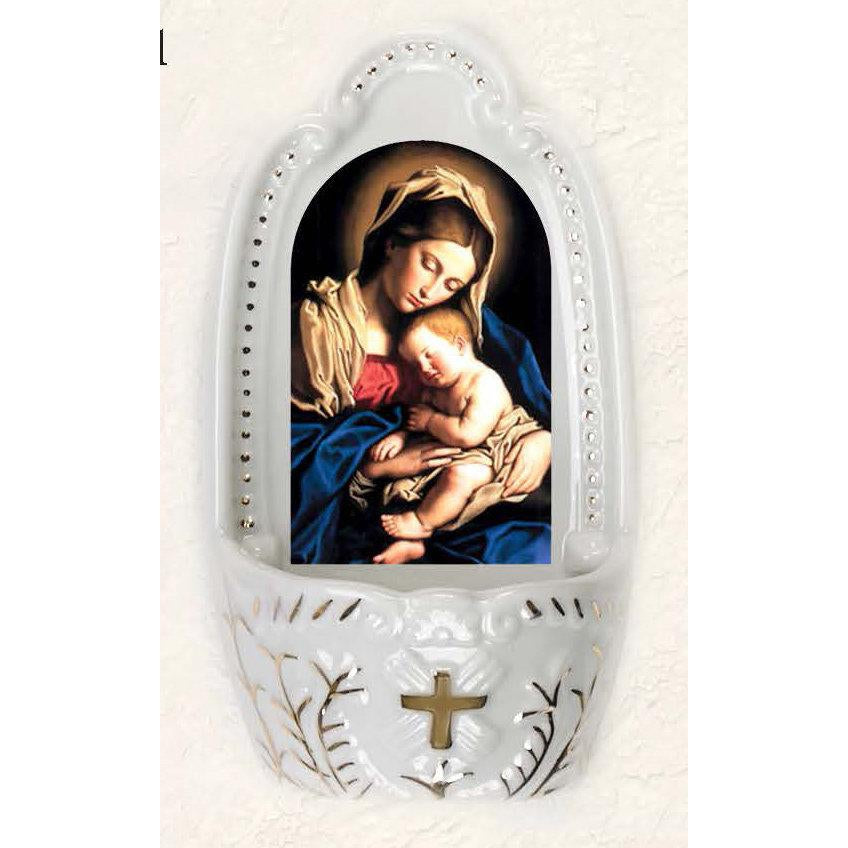 Mother and Child Holy Water Font