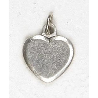 Silver Tone Heart Charm - 4 Options