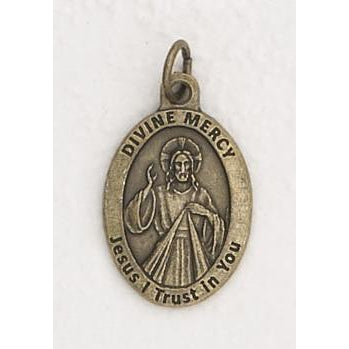 Divine Mercy Premium 1 inch Brass Tone Double Sided Medal - 4 Options
