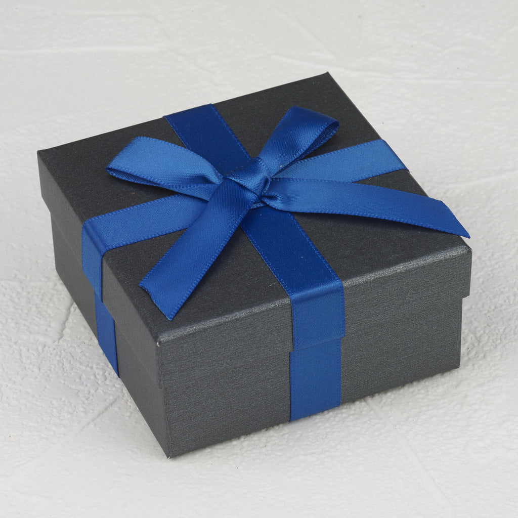 Gray Box with Ribbon - Pack of 12