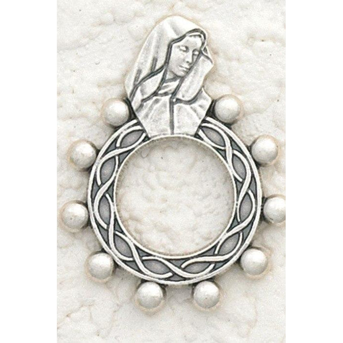 Lady of Sorrow - Finger Rosary - Silver Tone - Pack of 25