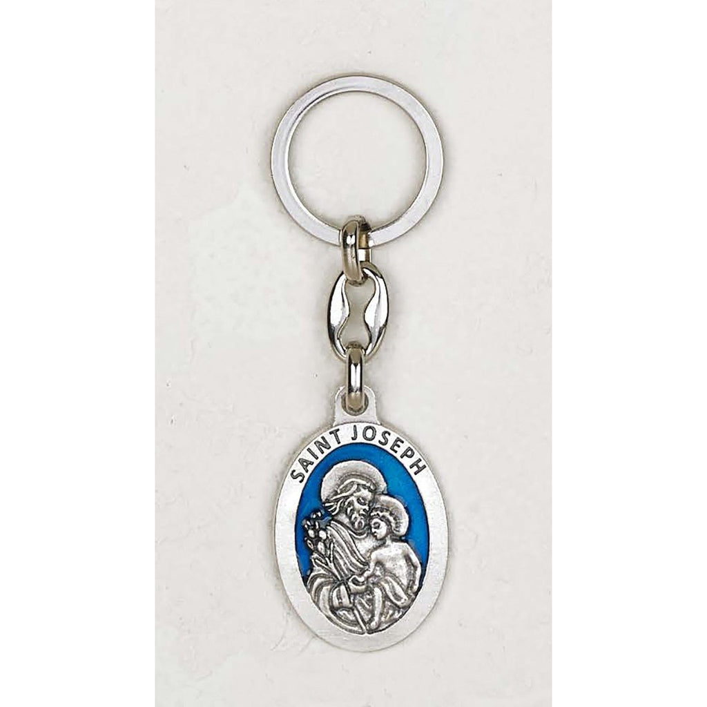 Saint Joseph Oval Enameled Key Chain - Pack of 6