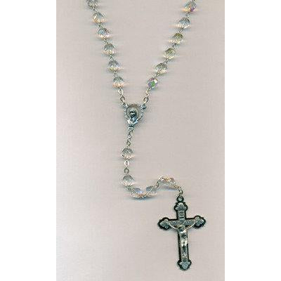 Clear Crystal Mary Rosary
