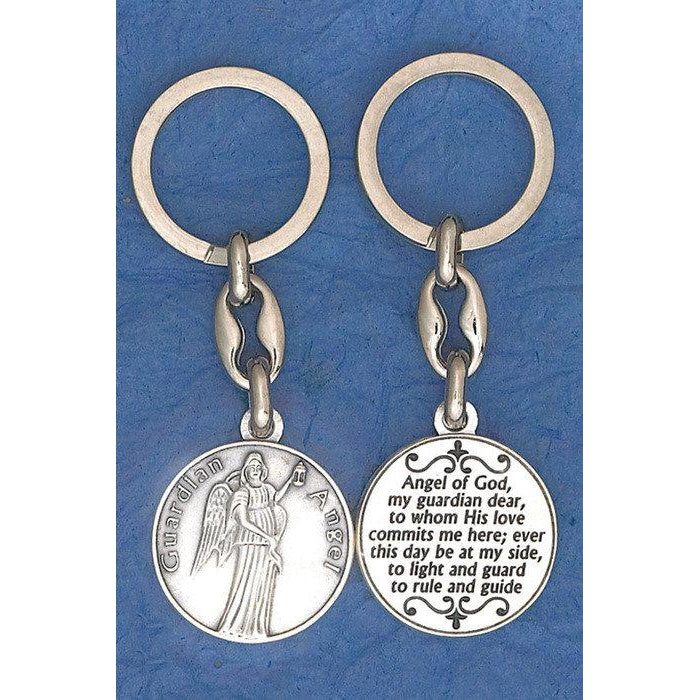 Guardian Angel Silver Keychain - MADE IN ITALY