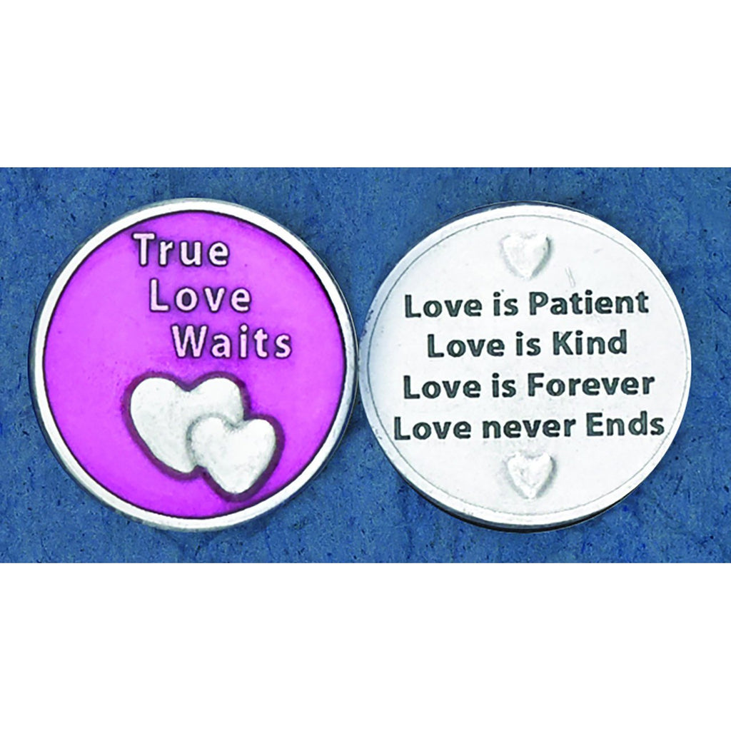 Enameled Token - True Love Waits - Pack of 25