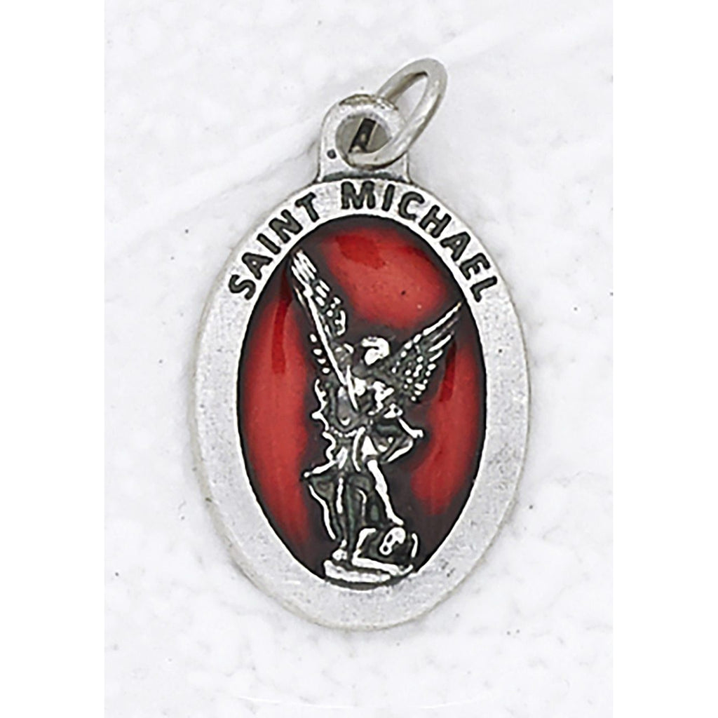 Saint Michael Premium 1 Inch Enameled Medal - 4 Options