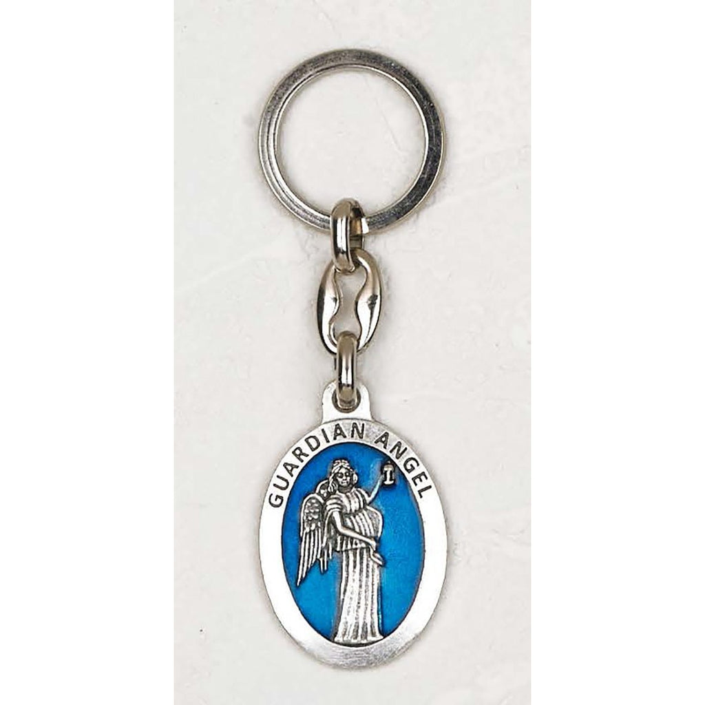 Guardian Angel Oval Enameled Key Chain - Pack of 6
