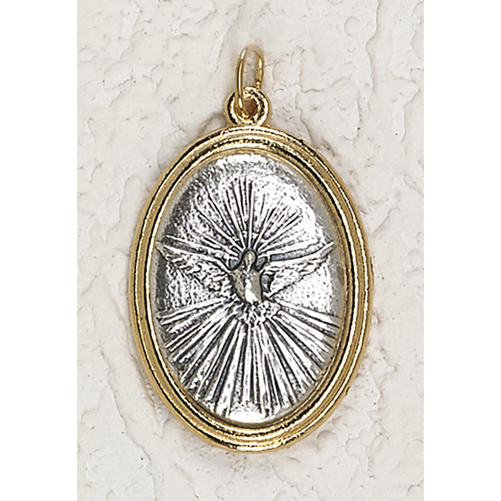 Holy Spirit - Silver/Gold Tone 1-1/2 Inch Medal - Pack of 12