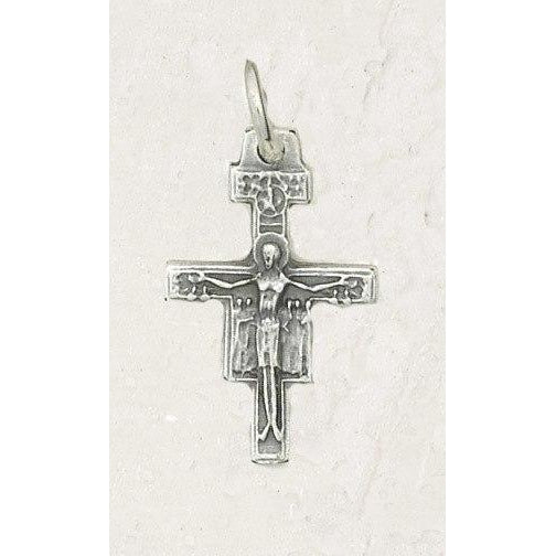 San Damiano Silver Tone Bracelet Crucifix - Pack of 25