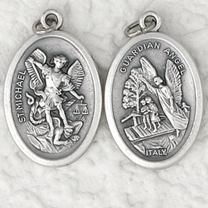 Guardian Angel / St. Michael Double Sided Medal - 4 Options