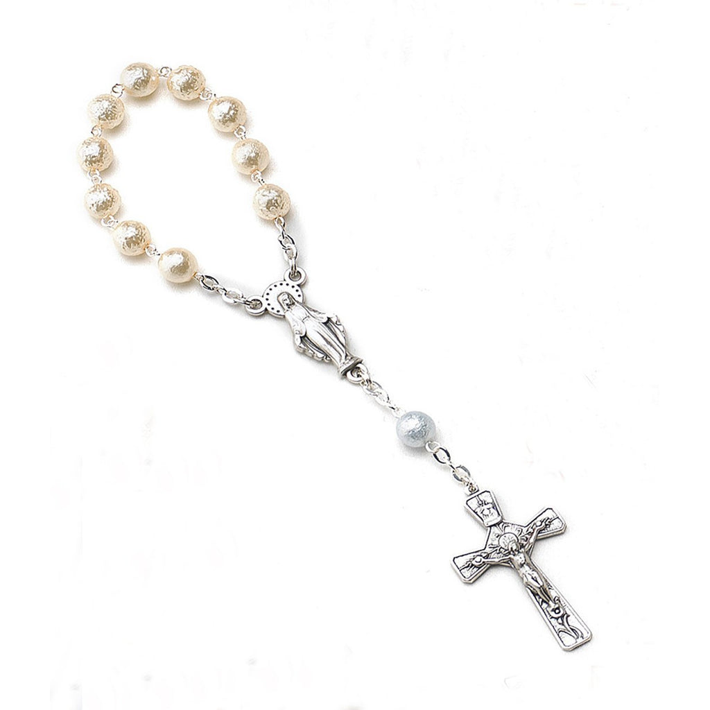 Lady of Grace  - Imitation Pearl Decade Rosary