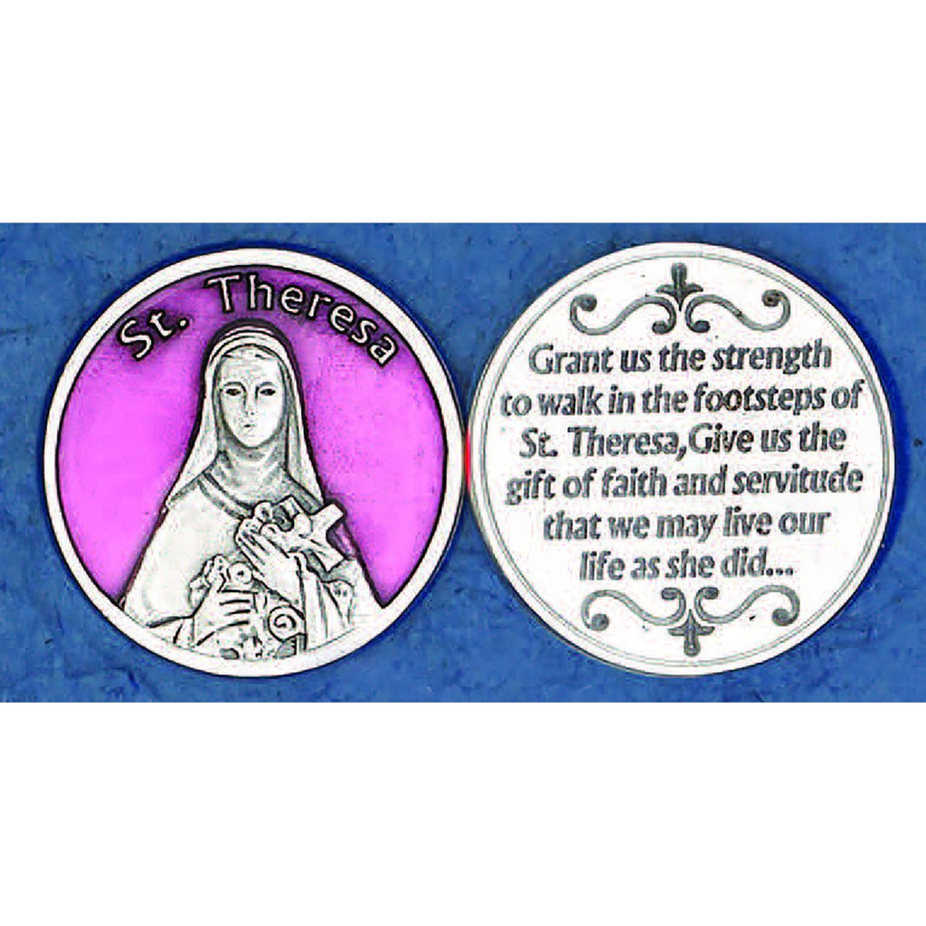 Enameled Token - St Therese - Pack of 25