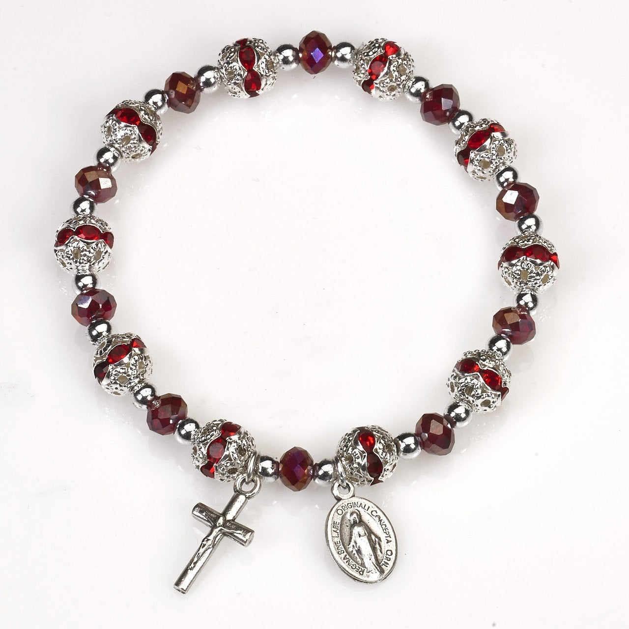 Stretch rosary bracelet sales