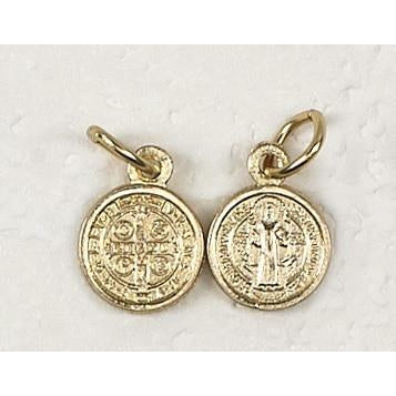 Saint Benedict Gold Tone Bracelet Medal - Pack of 50
