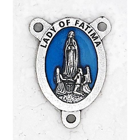 Enameled Lady of Fatima Rosary Center - Pack of 25