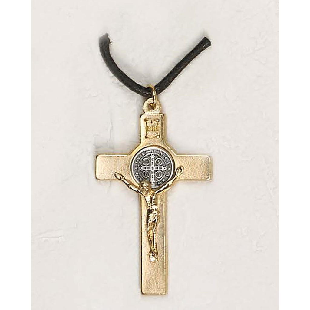 Saint Benedict Gold Tone Classic Crucifix
