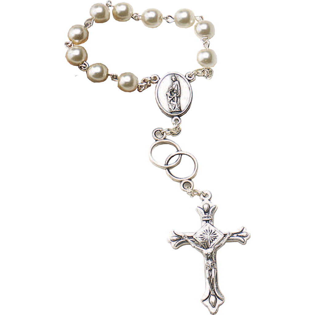 Unity Ring  - Imitation Pearl Decade Rosary - Pack of 4