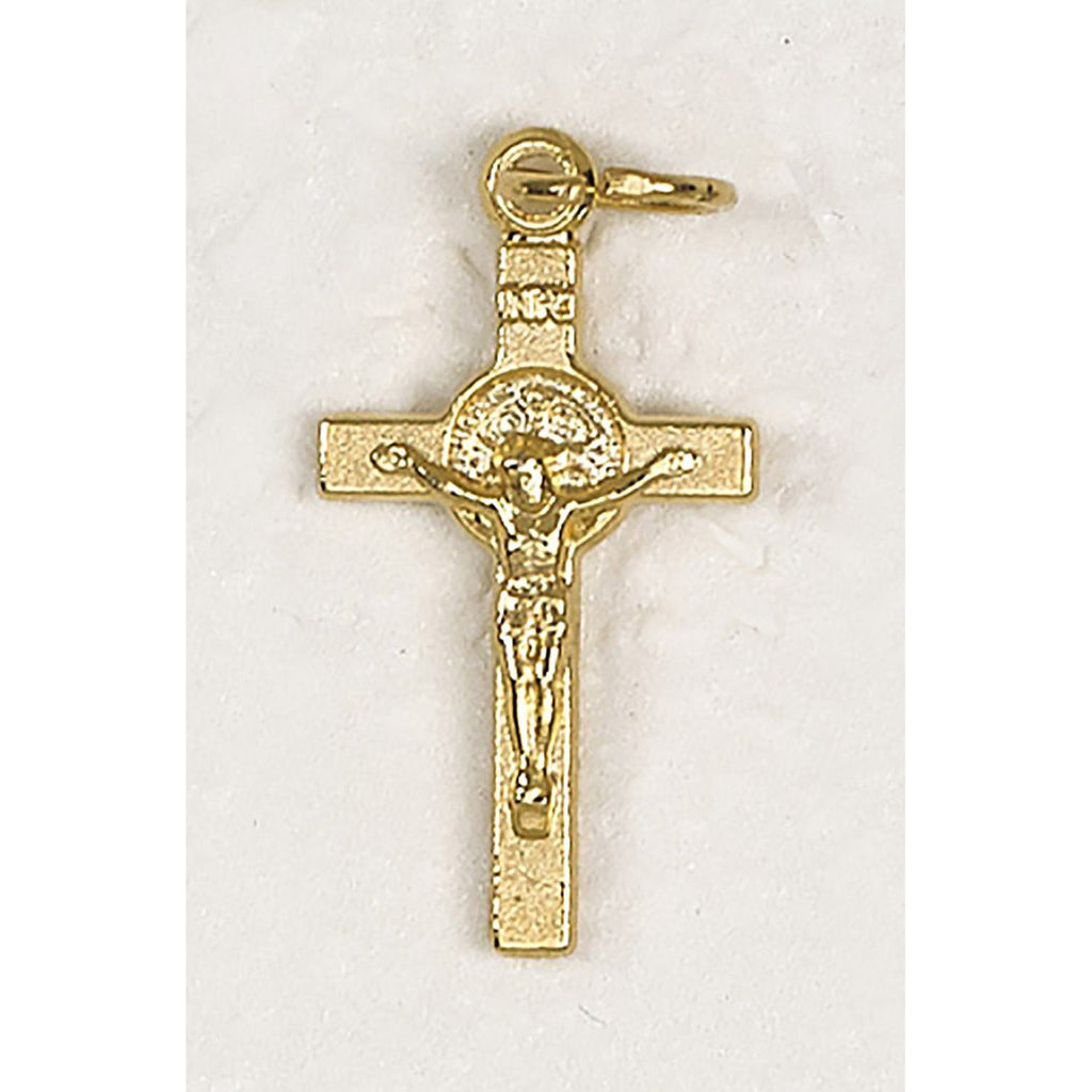 Saint Benedict Gold Tone Bracelet Cross - Pack of 25