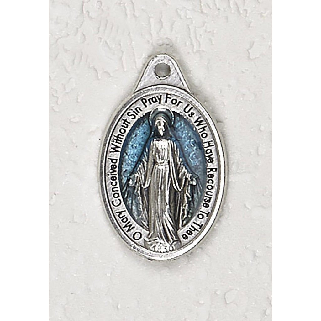 Miraculous Double Sided Light Blue Enamel Medal - 4 Options