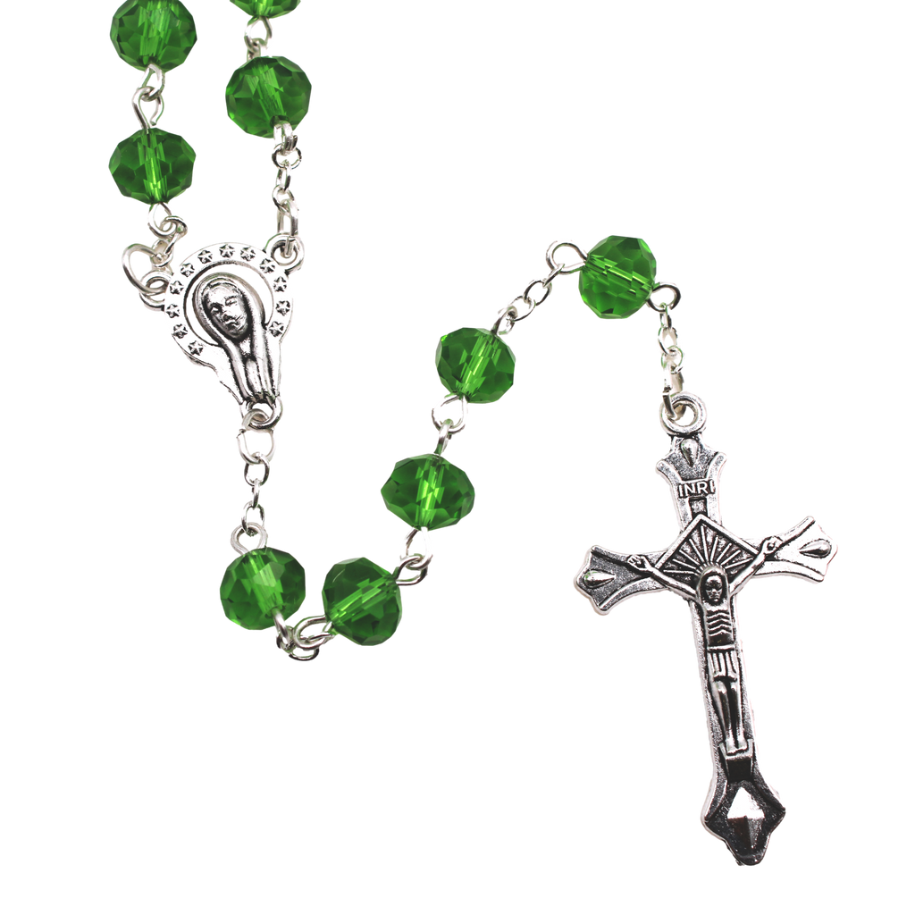 8 mm Glass Bead Rosary