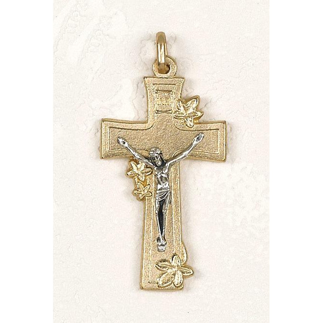 Gold Tone Lily Cross - 4 Options