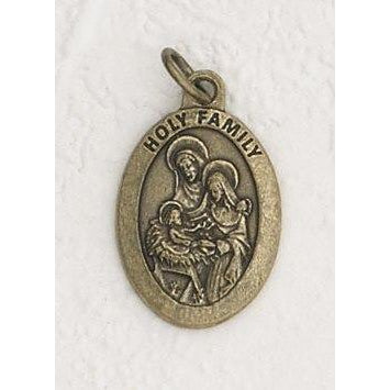 Holy Family Premium 1 inch Brass Tone Double Sided Medal - 4 Options