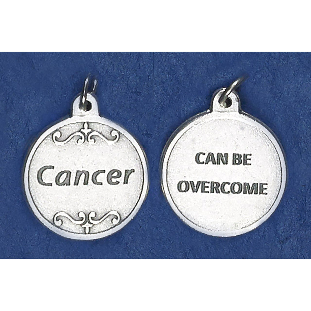 Silver tone Cancer Double Sided Medal - 4 Options