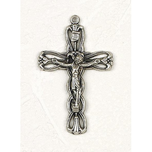 Flower Cross Silver Tone - 4 Options