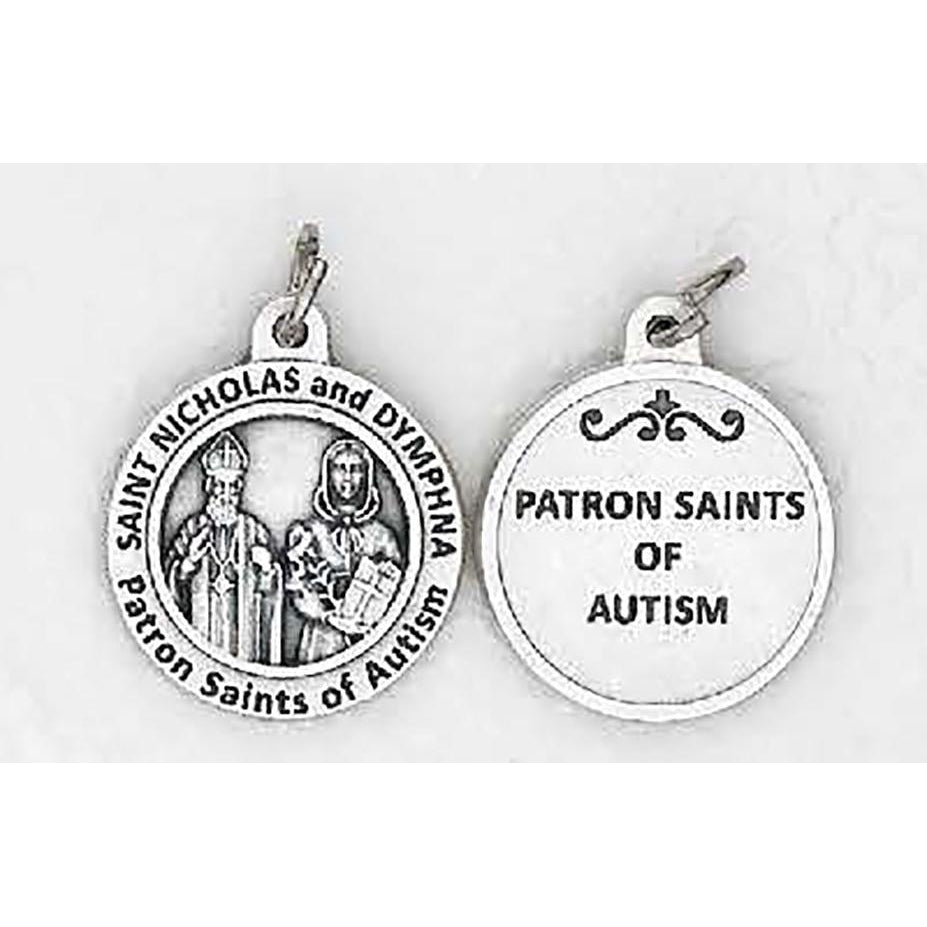 Healing Saints - St Dymphna and St Nicholas Medal - 4 Options