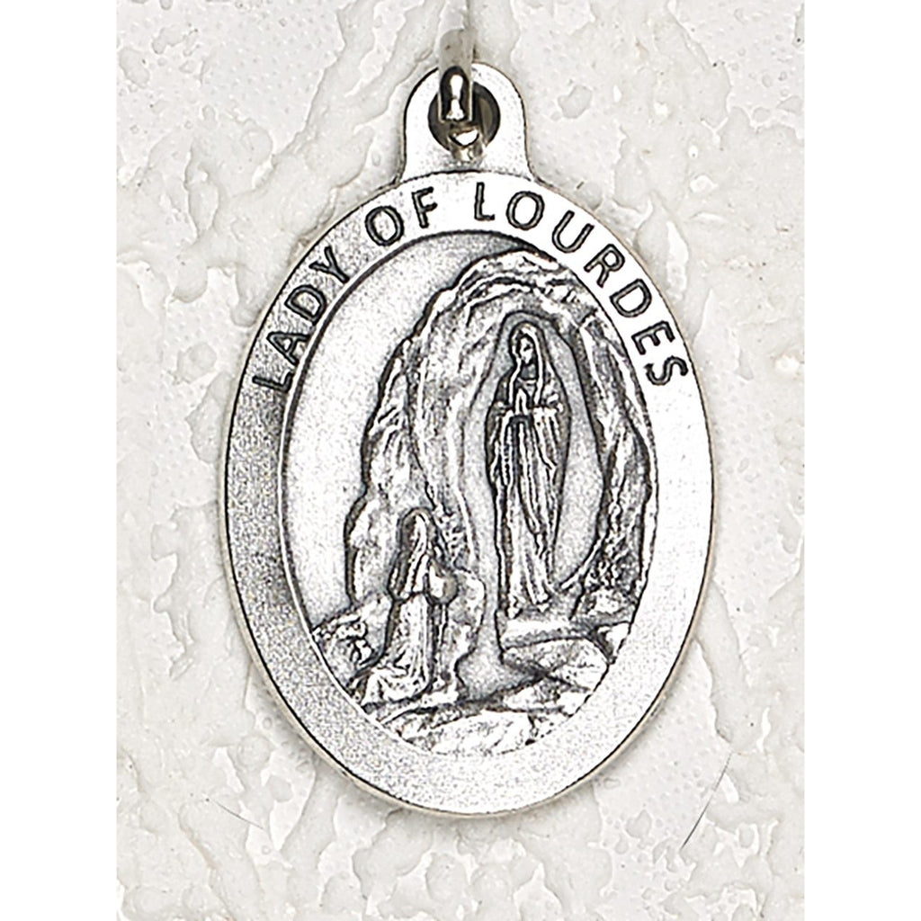 Lady of Lourdes Double Sided Medal - 1-1/2 Inch - 4 Options
