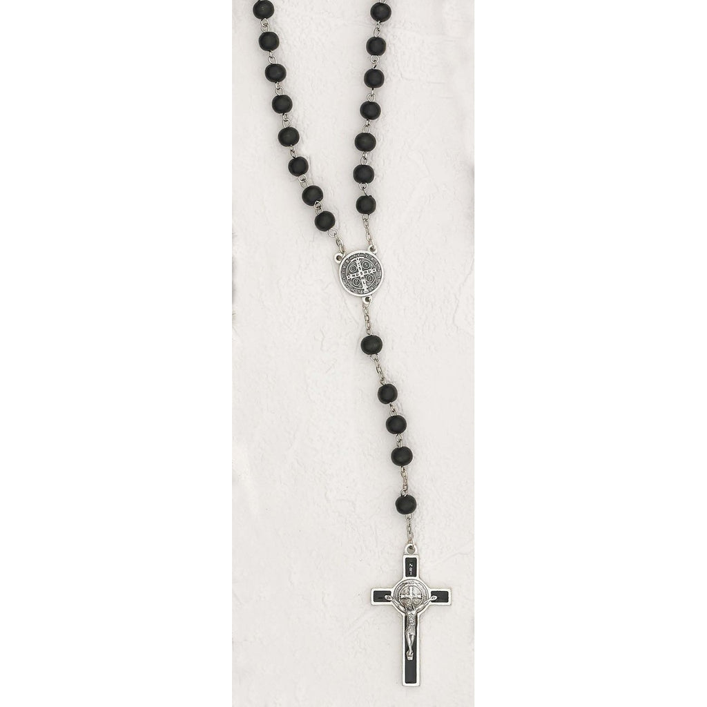 St Benedict Black Wood Rosary