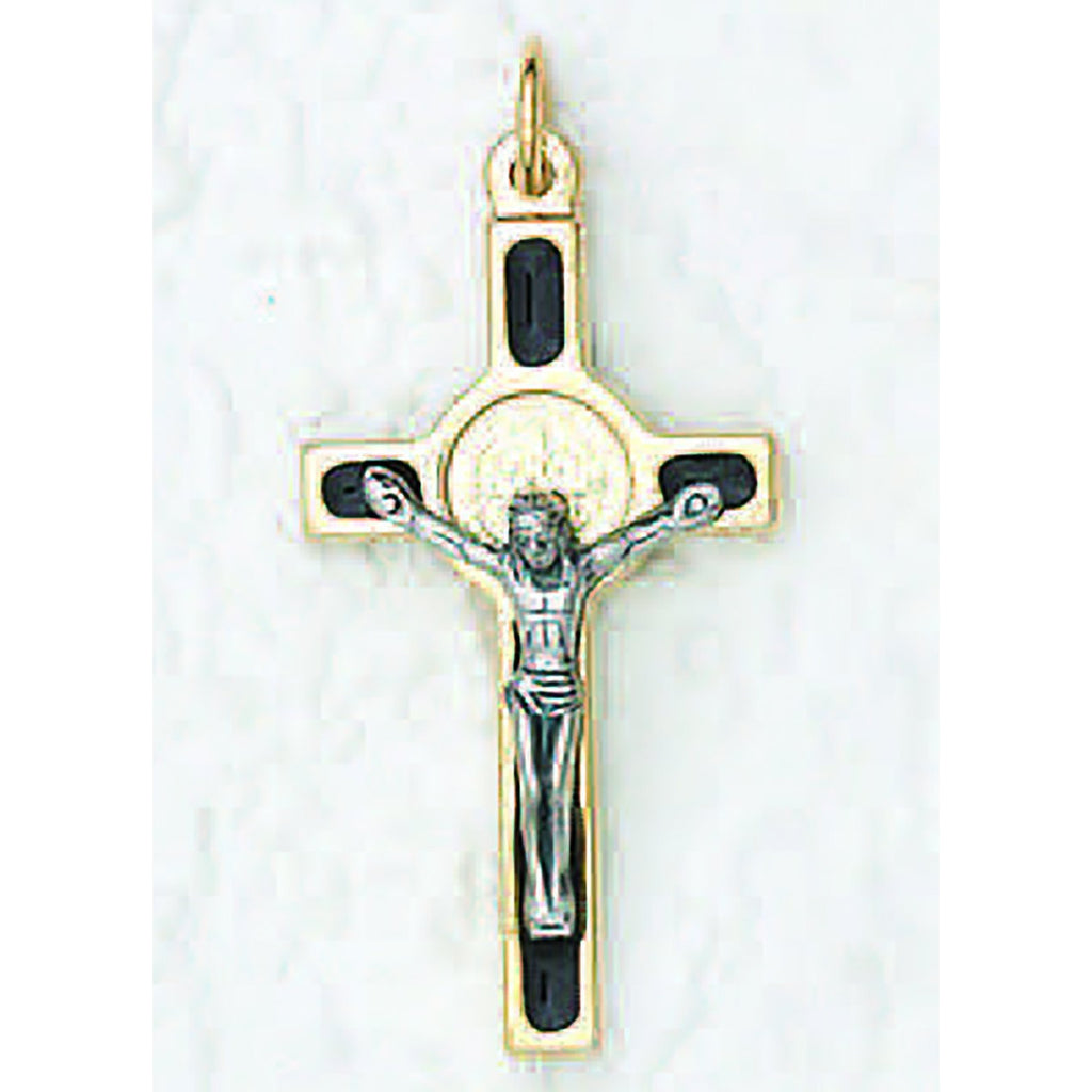 Saint Benedict Gold Tone Enameled Crosses - 10 Options