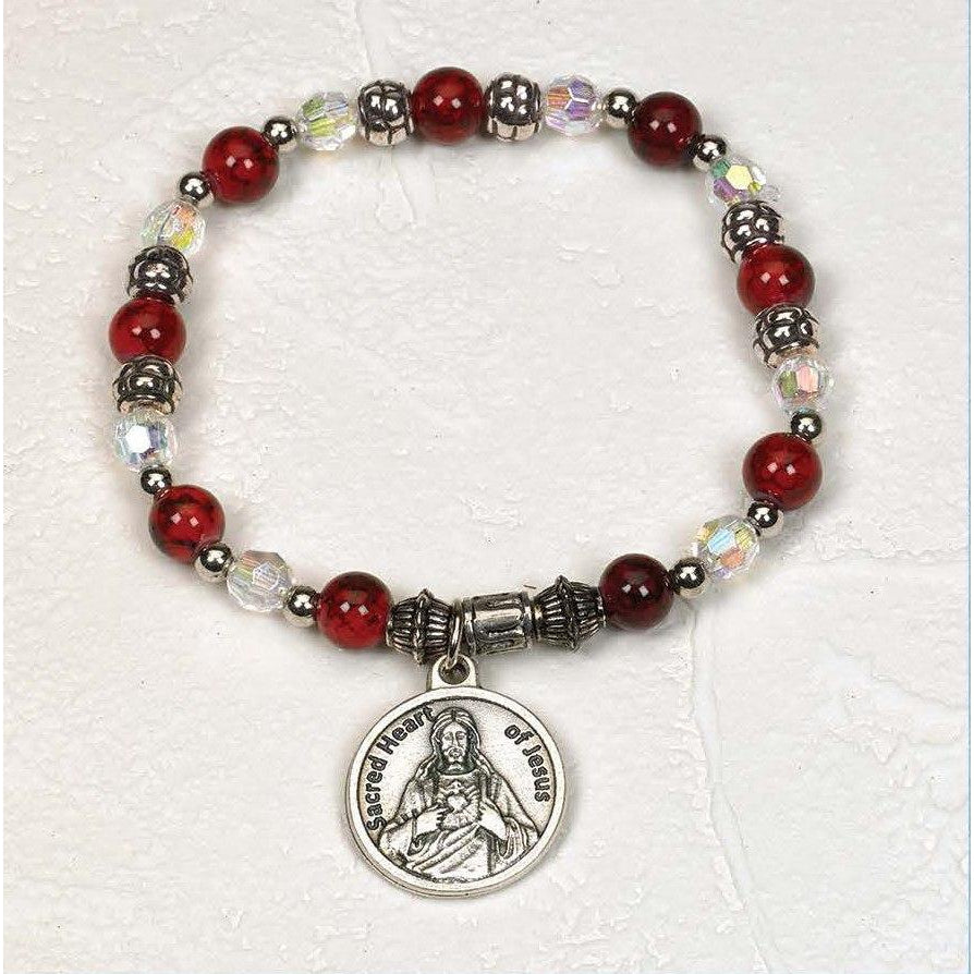Sacred Heart of Jesus - Italian Charm Bracelet - Pack of 4
