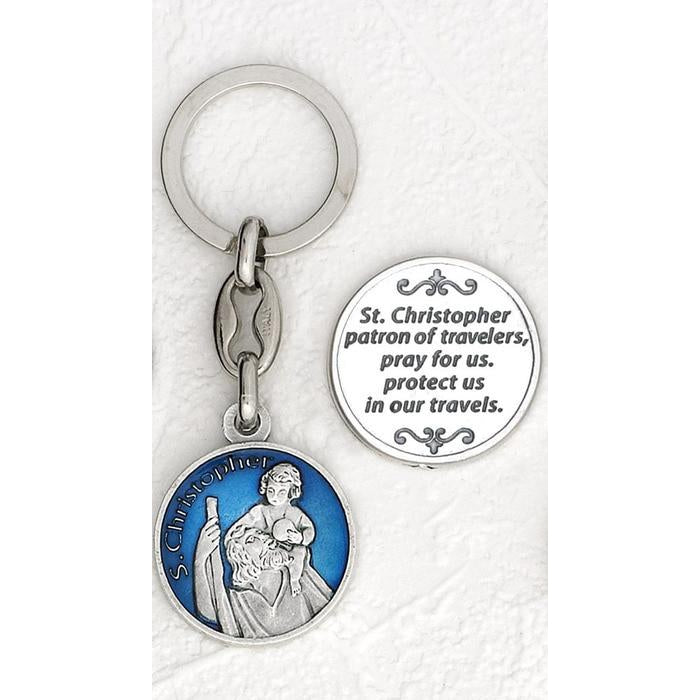 Saint Christopher Enamel Keyring - Pack of 6