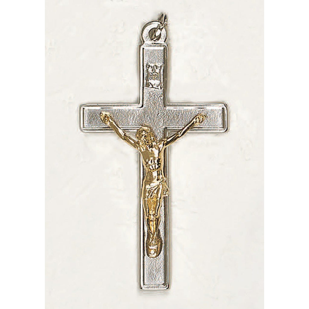 Silver Tone Crucifix with Gold Tone Corpus
