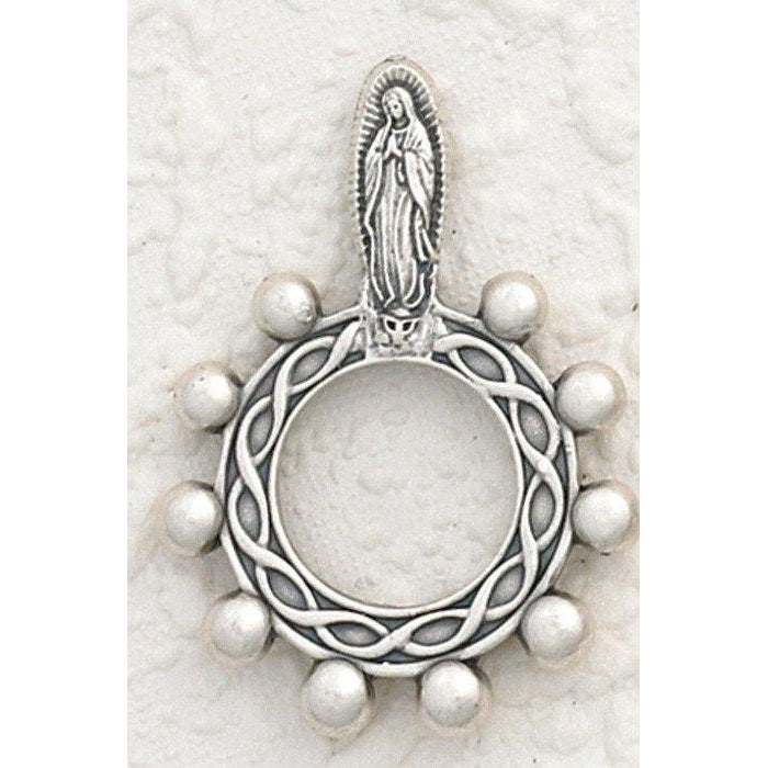 Lady of Guadalupe - Finger Rosary - Silver Tone
