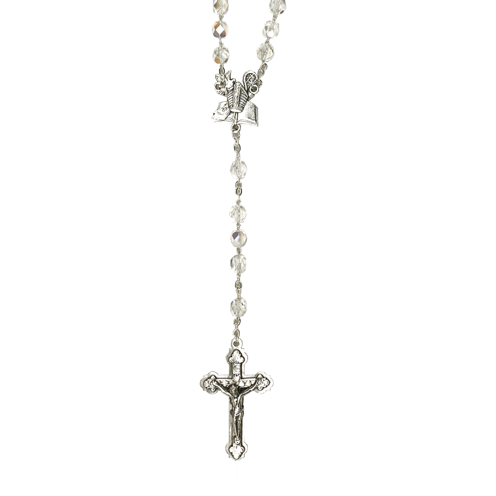 Clear Confirmation Crystal Rosary