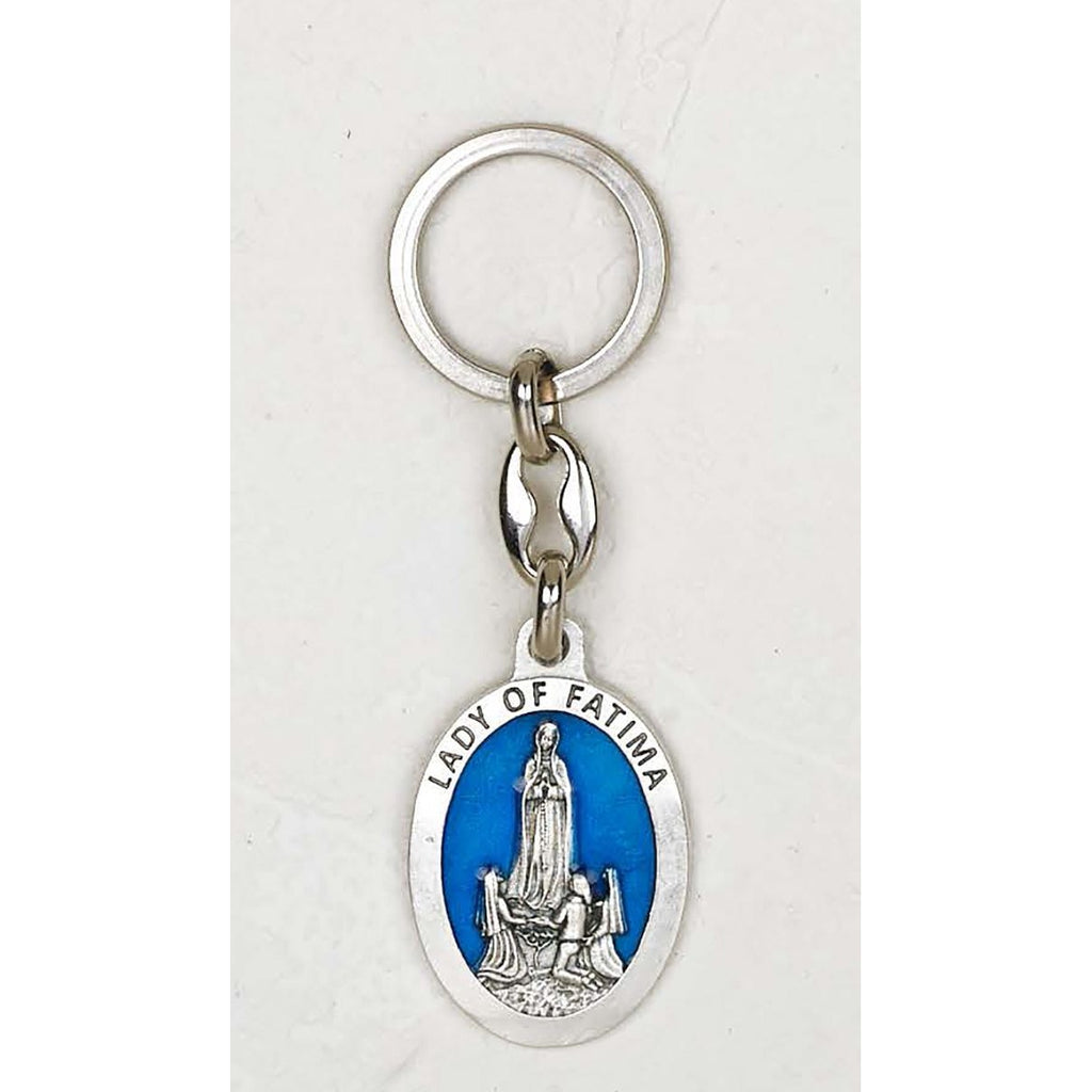 Our Lady of Fatima Oval Enameled Key Chain - Pack of 12