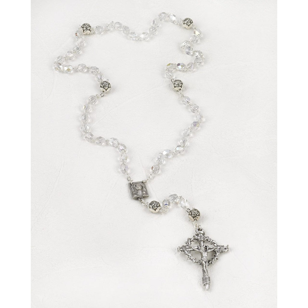 Clear Glass Multi Faceted Easter Rosary