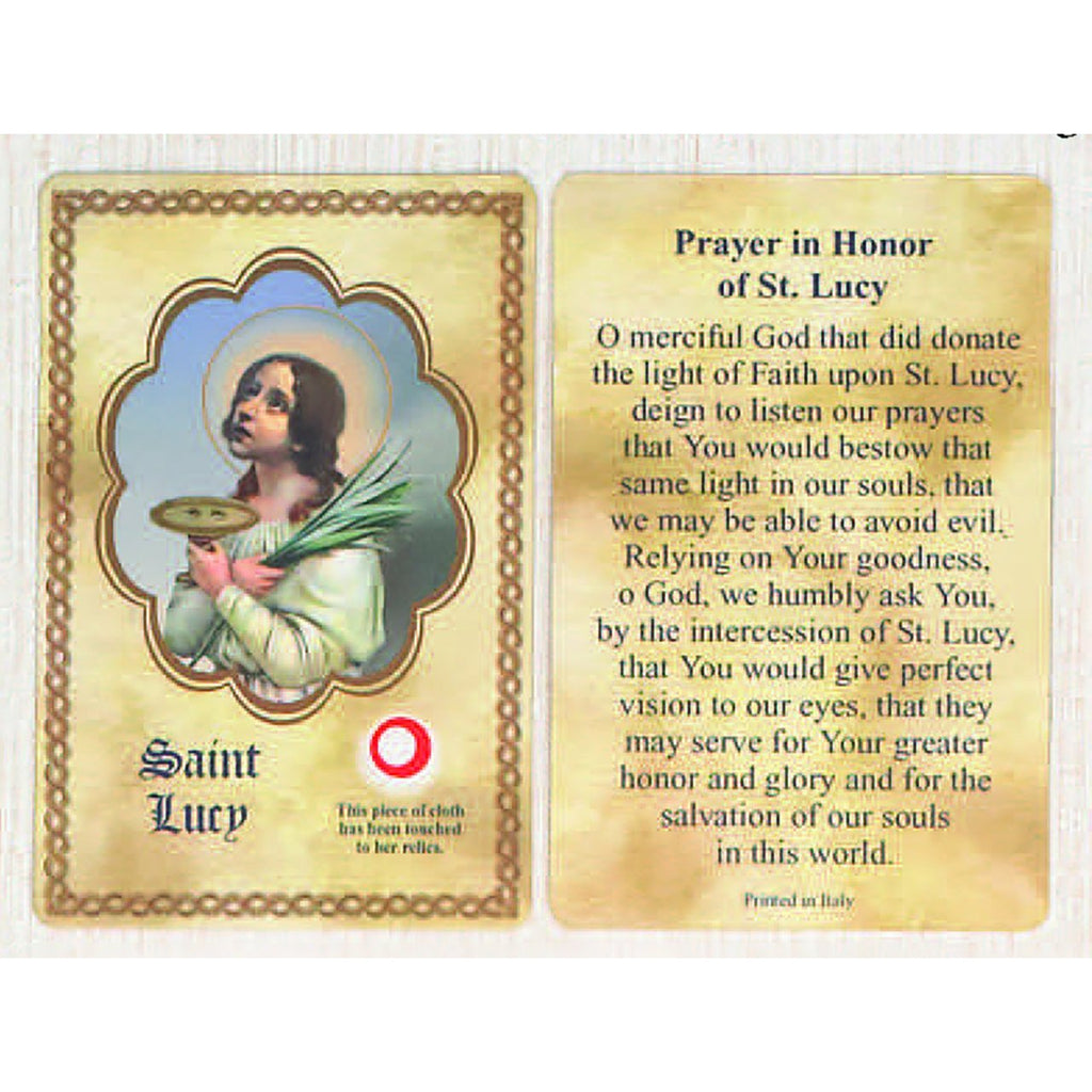Saint Lucy Relic Card - Pack of 25