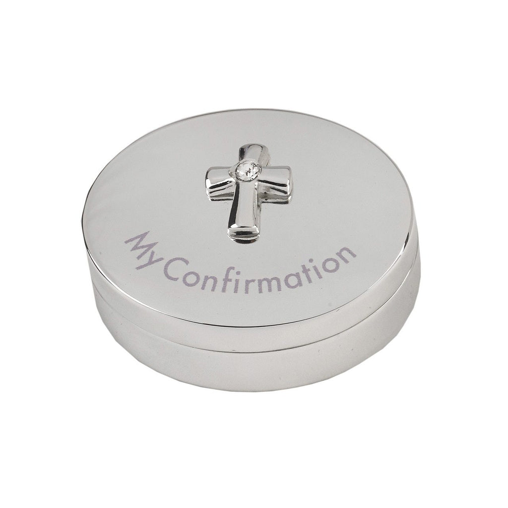 Silver Tone Heirloom Confirmation Rosary Box