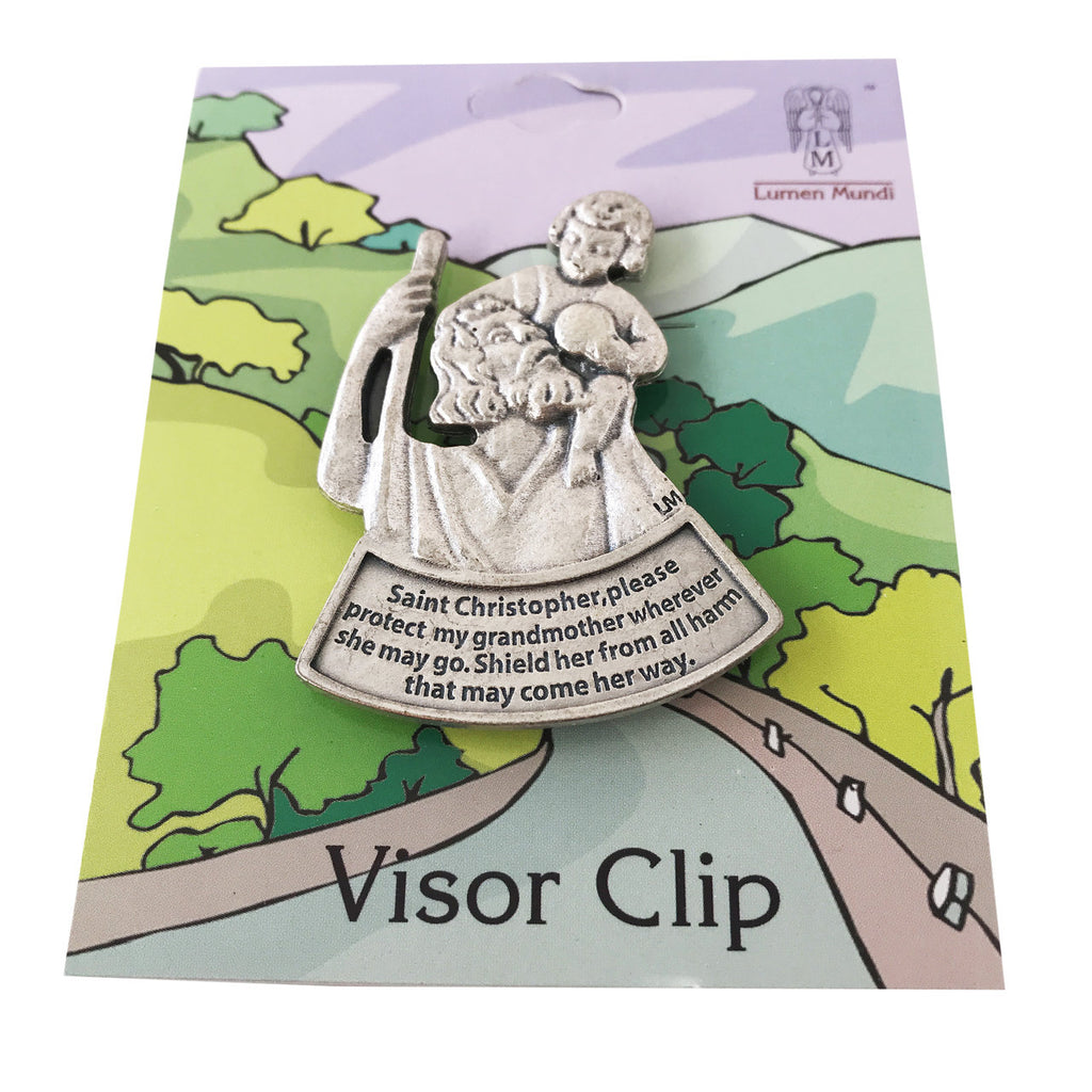 Saint Christopher Visor Clip- Grandmother - PACK OF 6