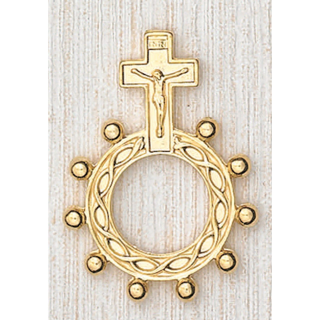 Crucifix - Finger Rosary - Gold Tone
