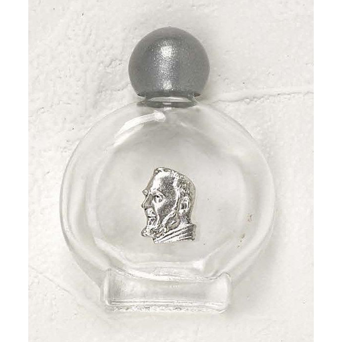 Saint Pio Small Silhouette Glass Holy Water Bottle - Pack of 12